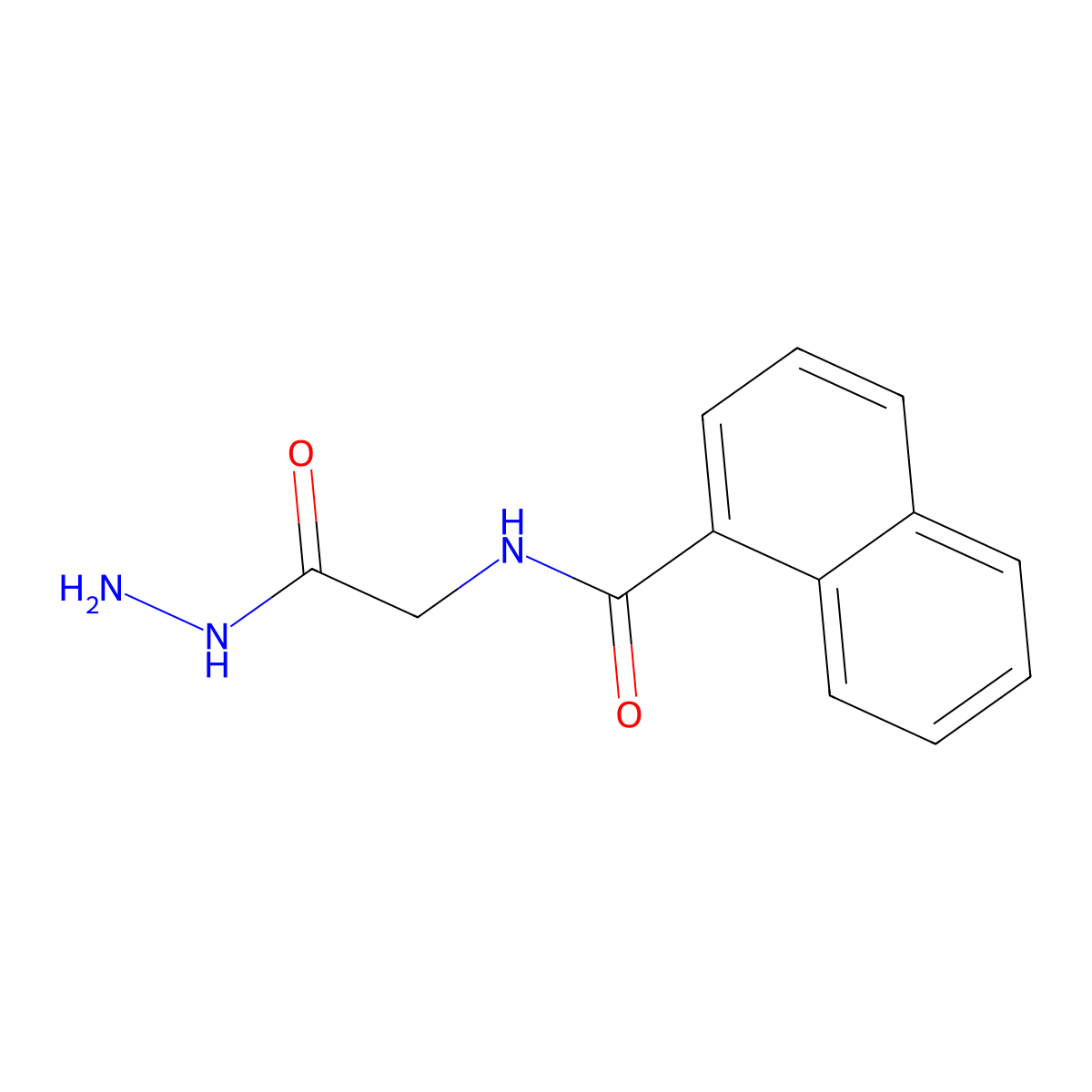 N-(2-hydrazinyl-2-oxoethyl)naphthalene-1-carboxamide molecular structure, CAS 392247-16-4
