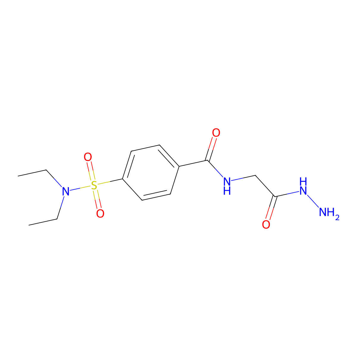 4-(N,N-diethylsulfamoyl)-N-(2-hydrazinyl-2-oxoethyl)benzamide molecular structure, CAS 392247-17-5