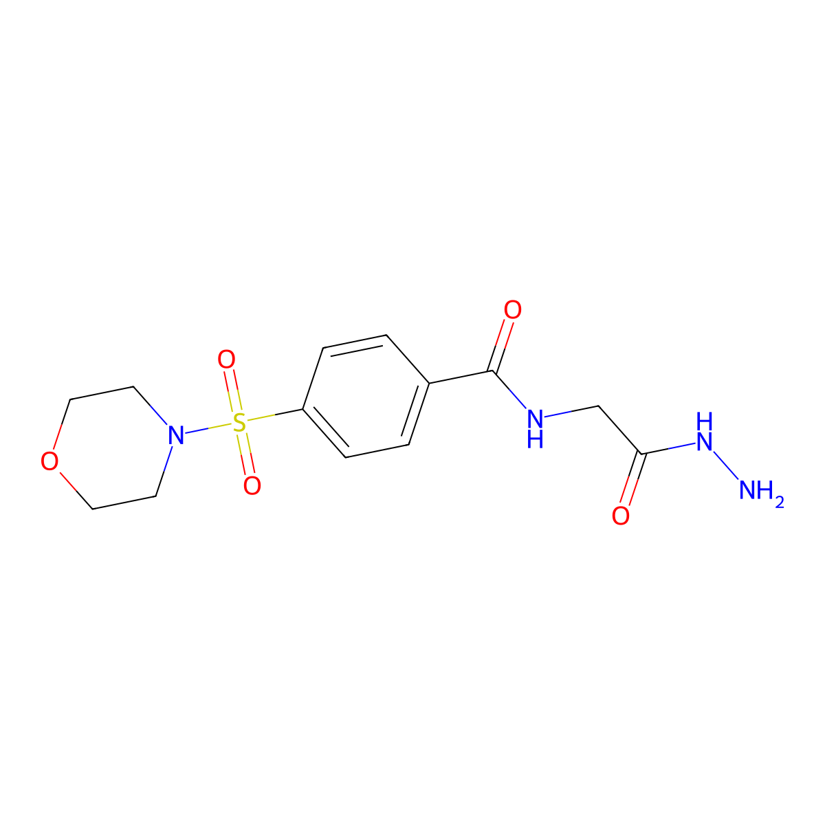 N-(2-hydrazinyl-2-oxoethyl)-4-(morpholinosulfonyl)benzamide molecular structure, CAS 392247-20-0