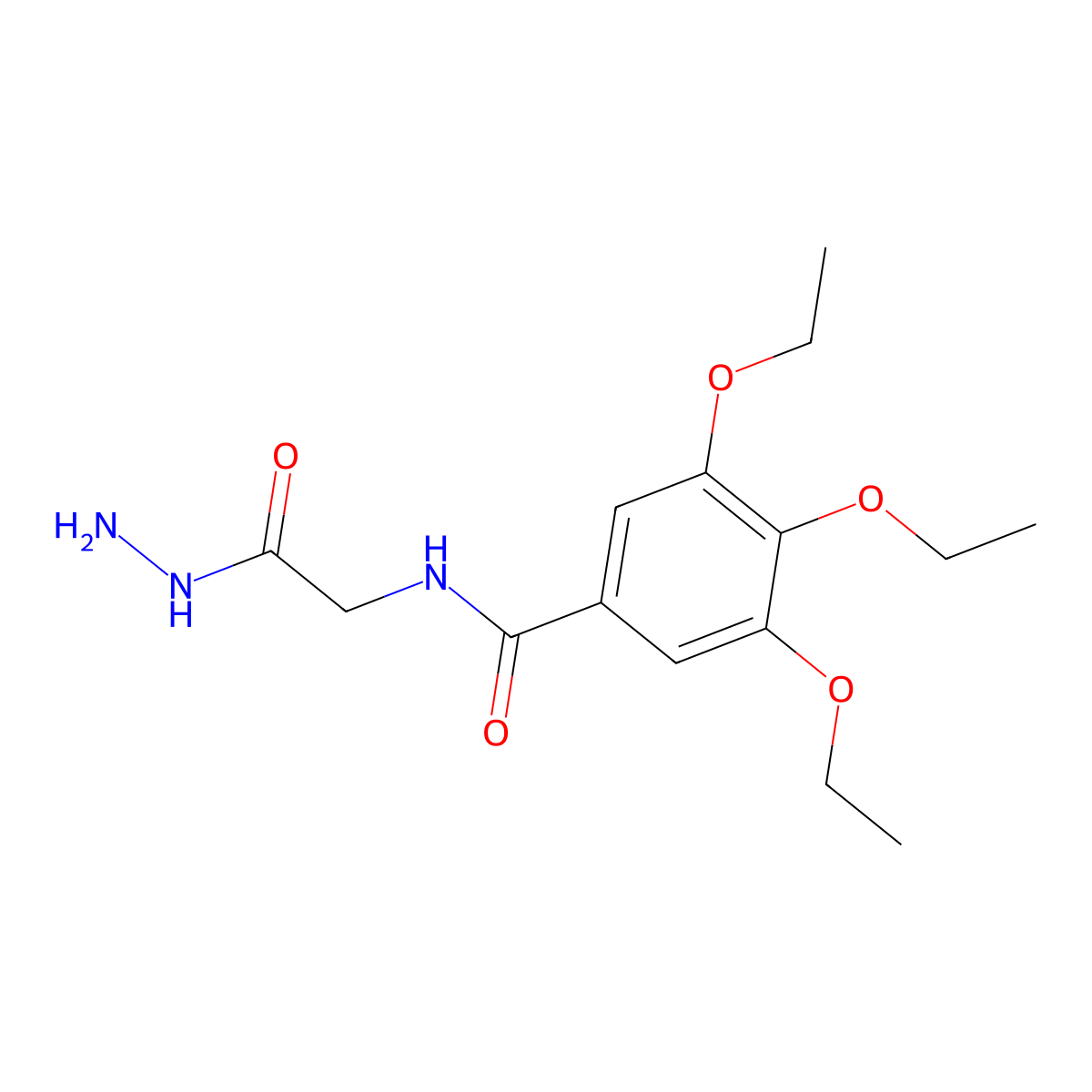 3,4,5-triethoxy-N-(2-hydrazinyl-2-oxoethyl)benzamide molecular structure, CAS 392247-24-4