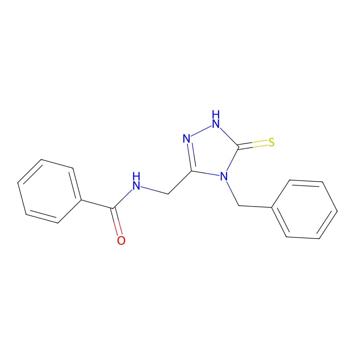 N-((4-benzyl-5-thioxo-4,5-dihydro-1H-1,2,4-triazol-3-yl)methyl)benzamide molecular structure, CAS 392248-02-1