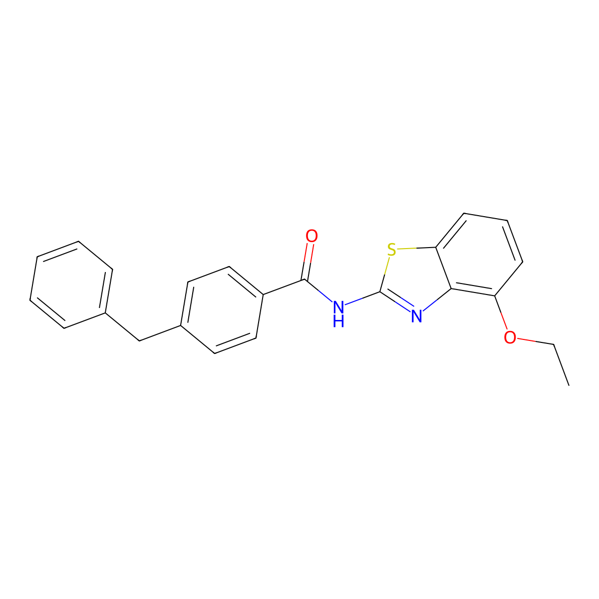 4-benzyl-N-(4-ethoxy-1,3-benzothiazol-2-yl)benzamide molecular structure, CAS 392248-27-0