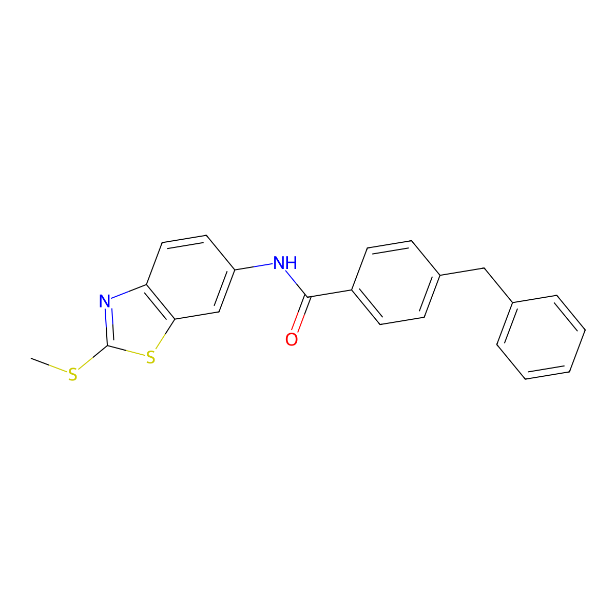 4-benzyl-N-(2-(methylthio)benzo[d]thiazol-6-yl)benzamide molecular structure, CAS 392248-29-2