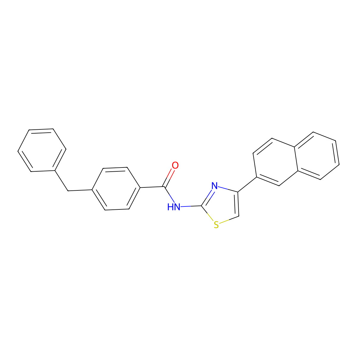 4-benzyl-N-(4-naphthalen-2-yl-1,3-thiazol-2-yl)benzamide molecular structure, CAS 392248-30-5