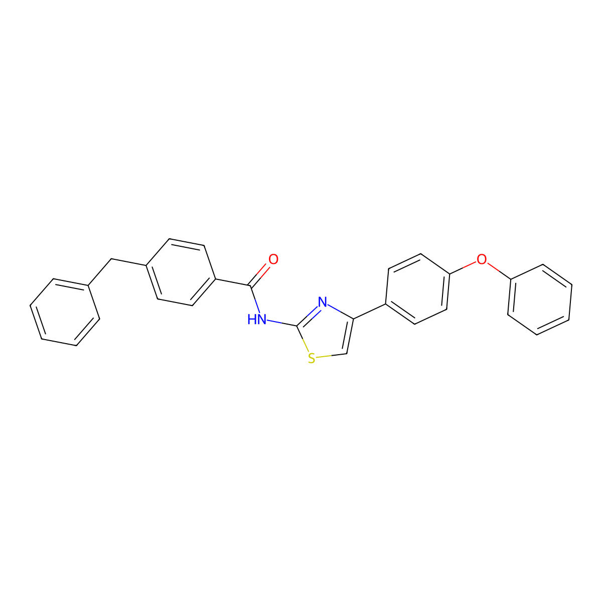 4-benzyl-N-[4-(4-phenoxyphenyl)-1,3-thiazol-2-yl]benzamide molecular structure, CAS 392248-35-0