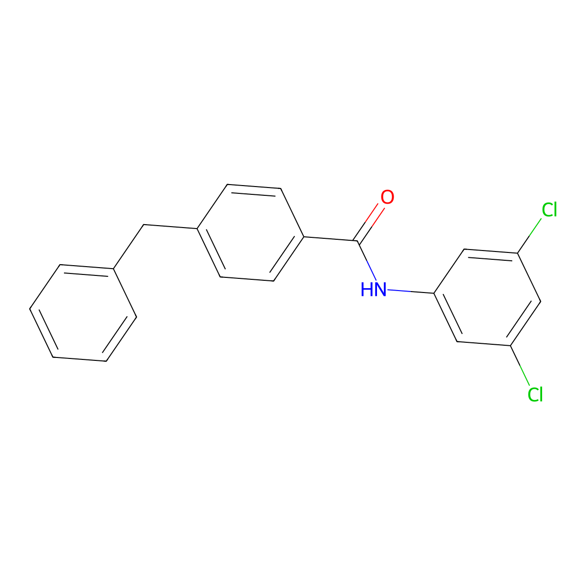 4-benzyl-N-(3,5-dichlorophenyl)benzamide molecular structure, CAS 392248-41-8