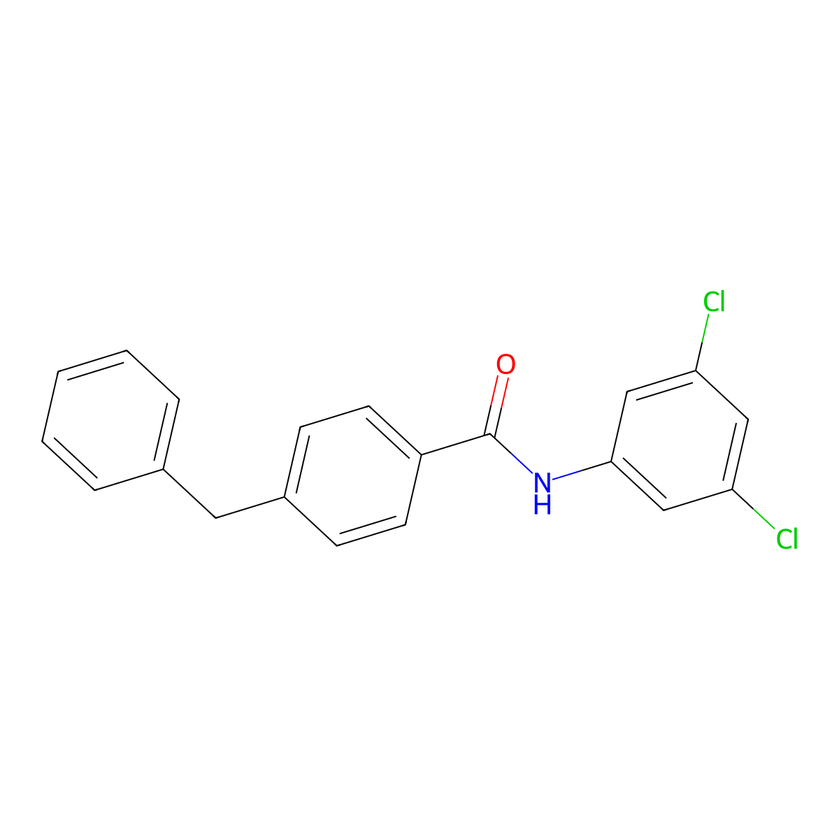 4-benzyl-N-(3,5-dichlorophenyl)benzamide molecular structure, CAS 392248-41-8