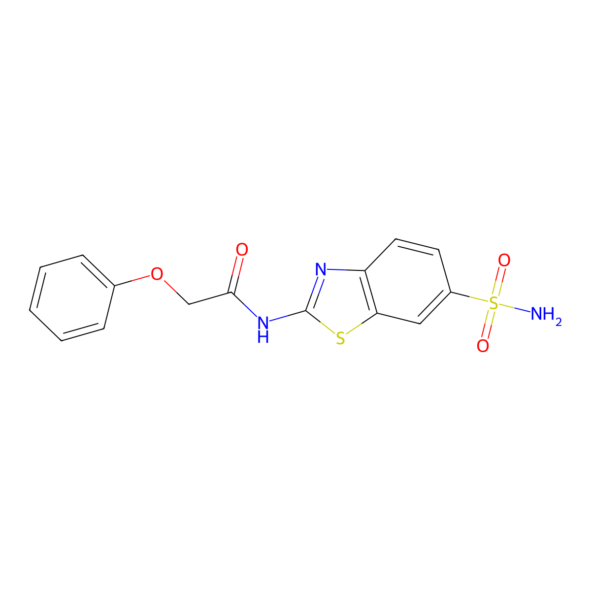 2-phenoxy-N-(6-sulfamoyl-1,3-benzothiazol-2-yl)acetamide molecular structure, CAS 392248-48-5