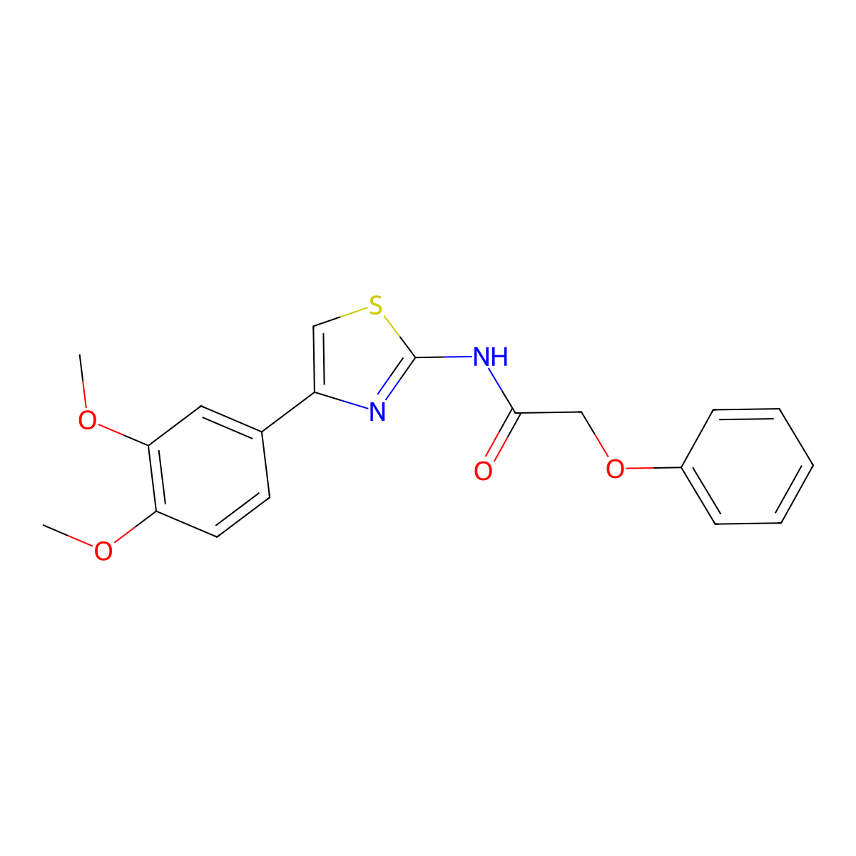 N-[4-(3,4-dimethoxyphenyl)-1,3-thiazol-2-yl]-2-phenoxyacetamide molecular structure, CAS 392248-50-9