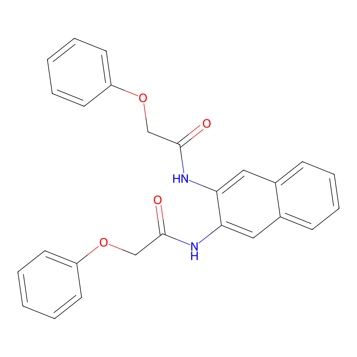 2-phenoxy-N-[3-[(2-phenoxyacetyl)amino]naphthalen-2-yl]acetamide molecular structure, CAS 392248-55-4