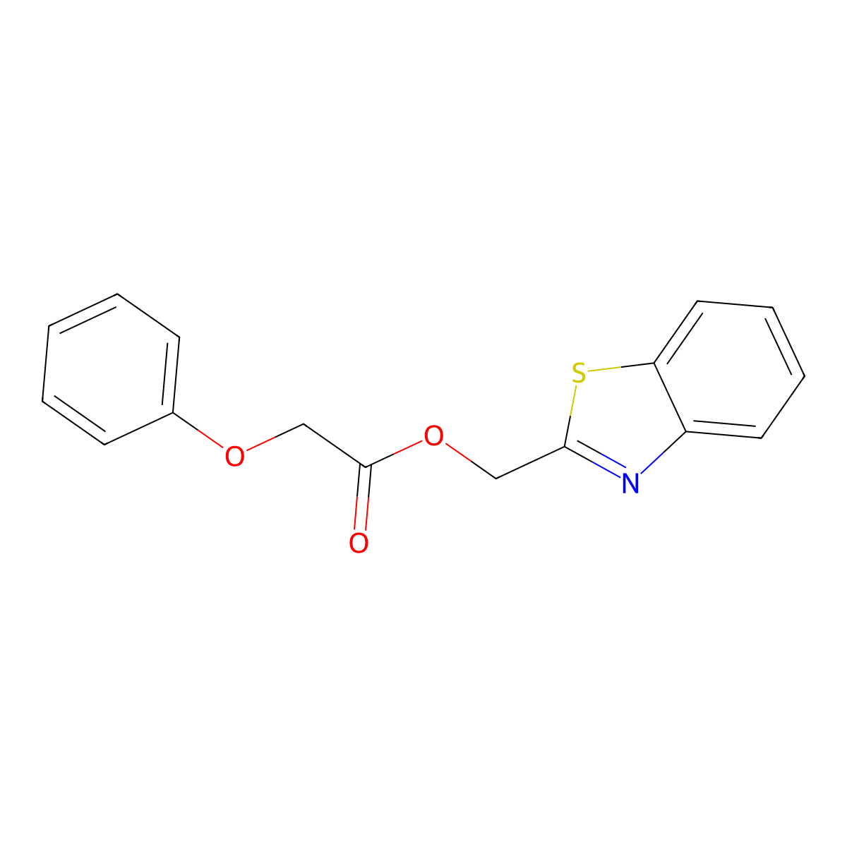 (1,3-Benzothiazol-2-yl)methyl 2-phenoxyacetate molecular structure, CAS 392248-57-6
