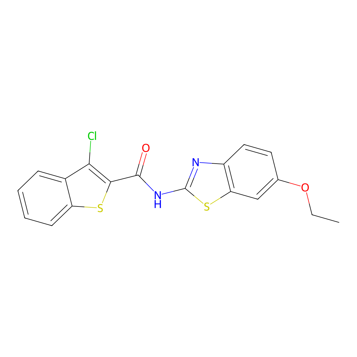 3-chloro-N-(6-ethoxy-1,3-benzothiazol-2-yl)-1-benzothiophene-2-carboxamide molecular structure, CAS 392248-96-3