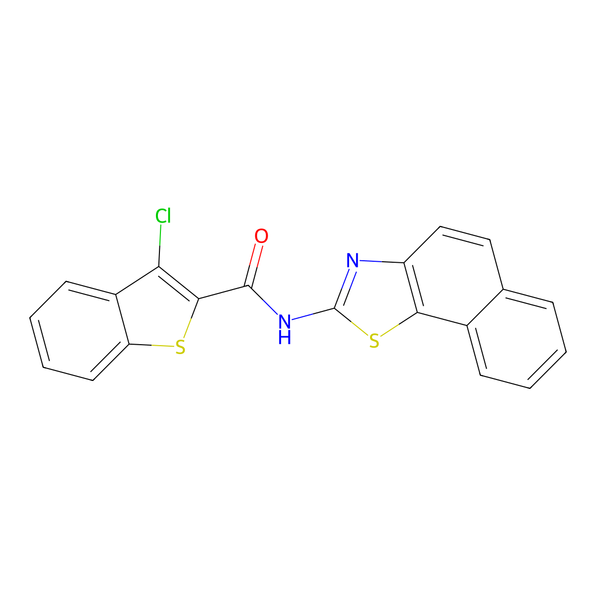 3-chloro-N-(naphtho[2,1-d]thiazol-2-yl)benzo[b]thiophene-2-carboxamide molecular structure, CAS 392248-98-5