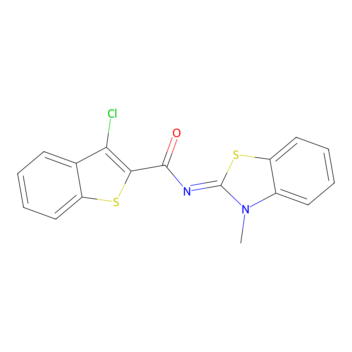 (E)-3-chloro-N-(3-methylbenzo[d]thiazol-2(3H)-ylidene)benzo[b]thiophene-2-carboxamide molecular structure, CAS 392248-99-6