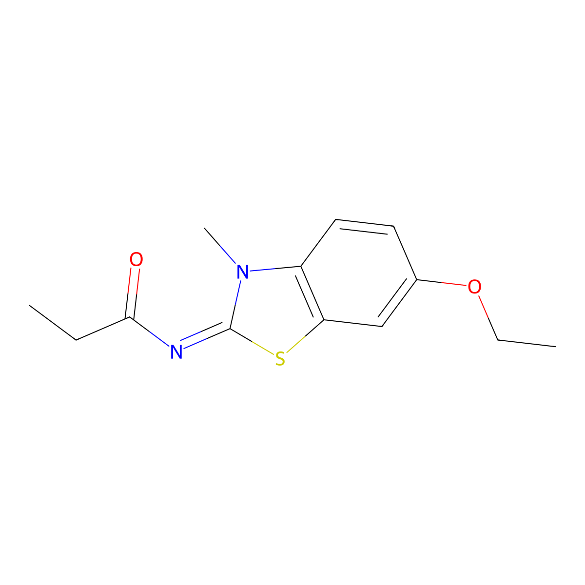 (E)-N-(6-ethoxy-3-methylbenzo[d]thiazol-2(3H)-ylidene)propionamide molecular structure, CAS 392249-27-3