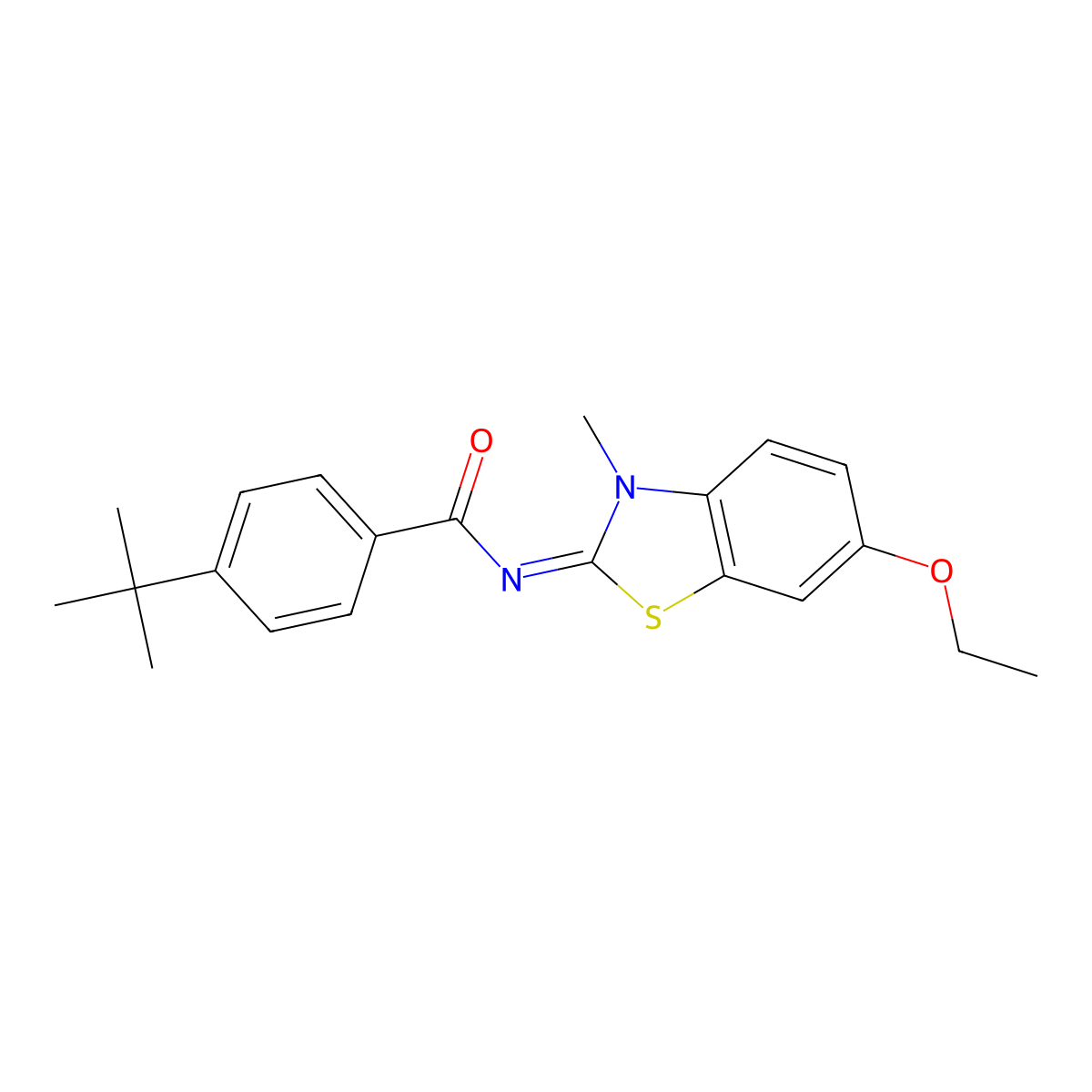 (E)-4-(tert-butyl)-N-(6-ethoxy-3-methylbenzo[d]thiazol-2(3H)-ylidene)benzamide molecular structure, CAS 392249-30-8