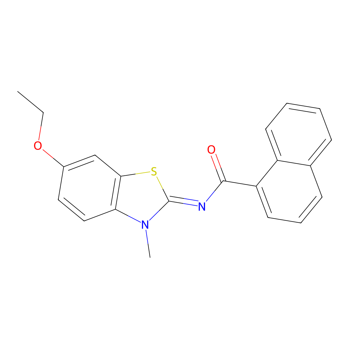 (E)-N-(6-ethoxy-3-methylbenzo[d]thiazol-2(3H)-ylidene)-1-naphthamide molecular structure, CAS 392249-33-1