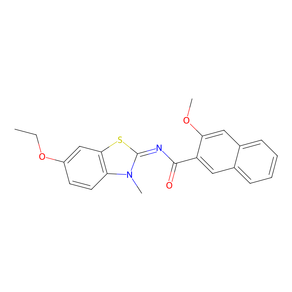 (Z)-N-(6-ethoxy-3-methylbenzo[d]thiazol-2(3H)-ylidene)-3-methoxy-2-naphthamide molecular structure, CAS 392249-34-2