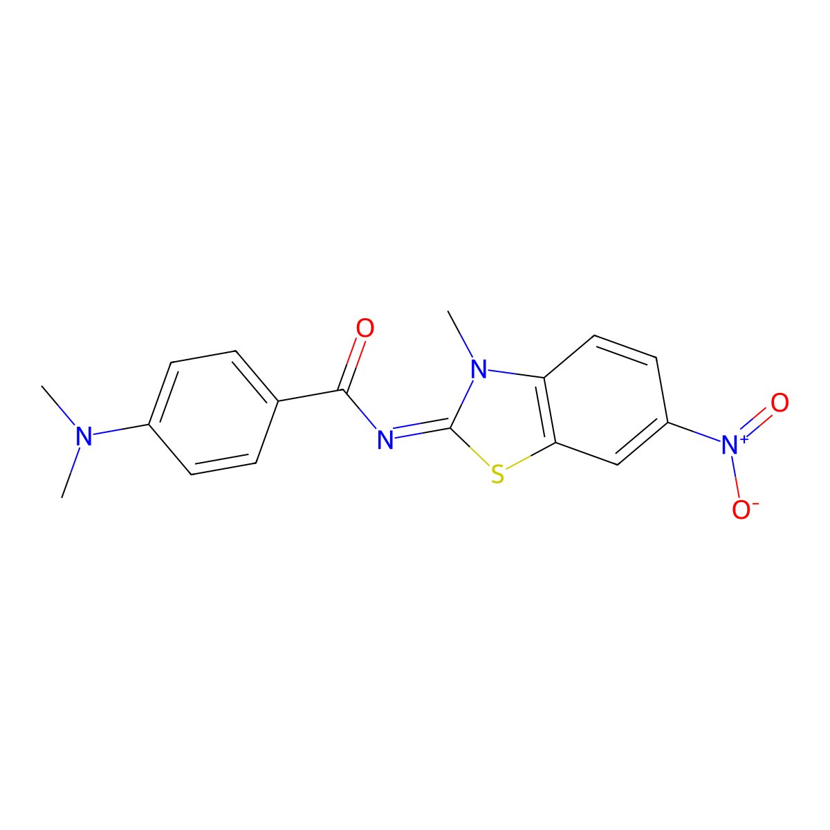 4-(dimethylamino)-N-(3-methyl-6-nitro-1,3-benzothiazol-2-ylidene)benzamide molecular structure, CAS 392249-39-7