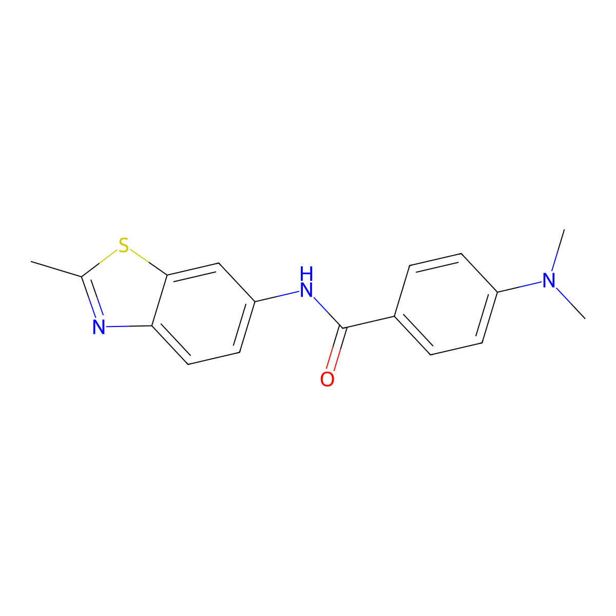 4-(dimethylamino)-N-(2-methyl-1,3-benzothiazol-6-yl)benzamide molecular structure, CAS 392249-40-0