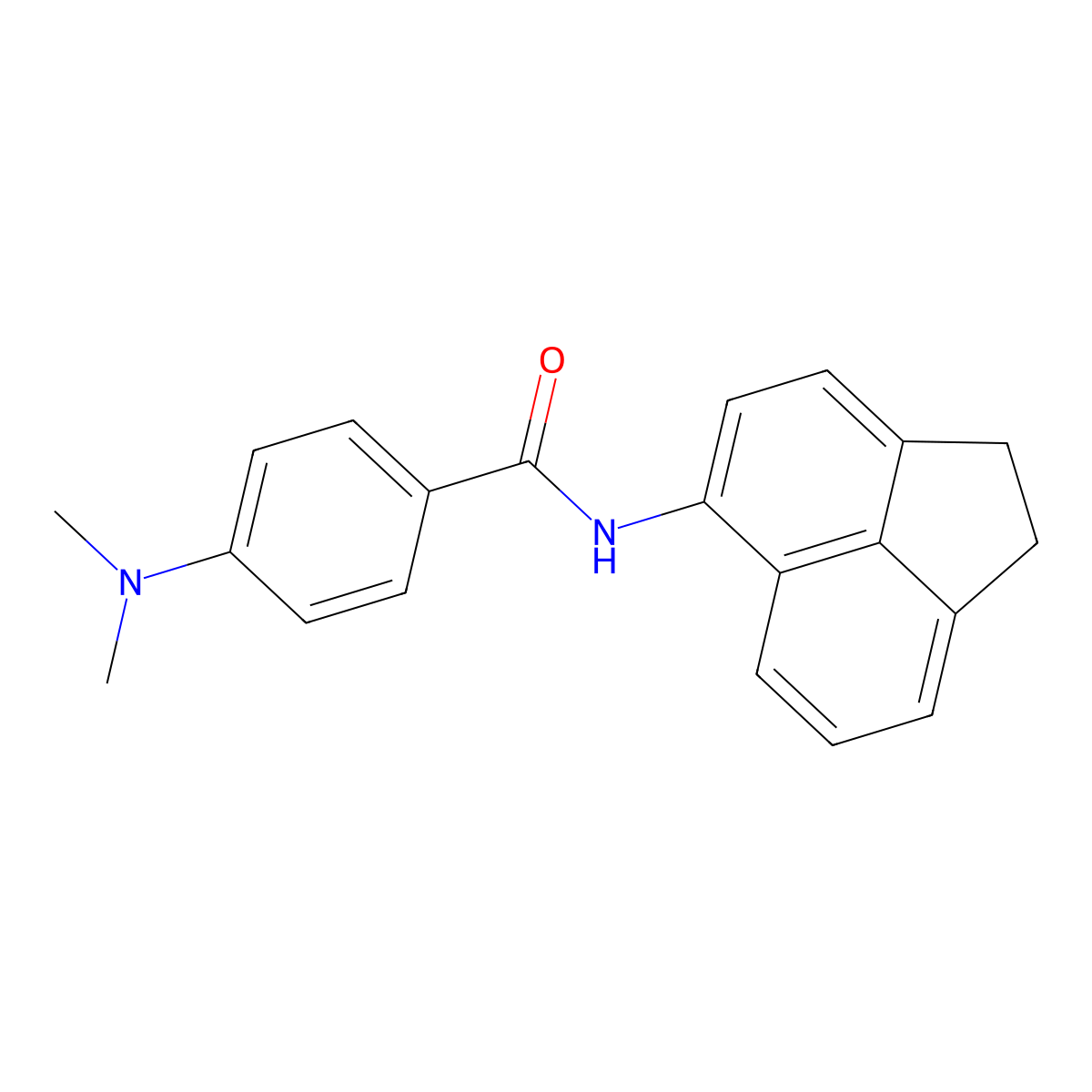 N-(1,2-dihydroacenaphthylen-5-yl)-4-(dimethylamino)benzamide molecular structure, CAS 392249-54-6
