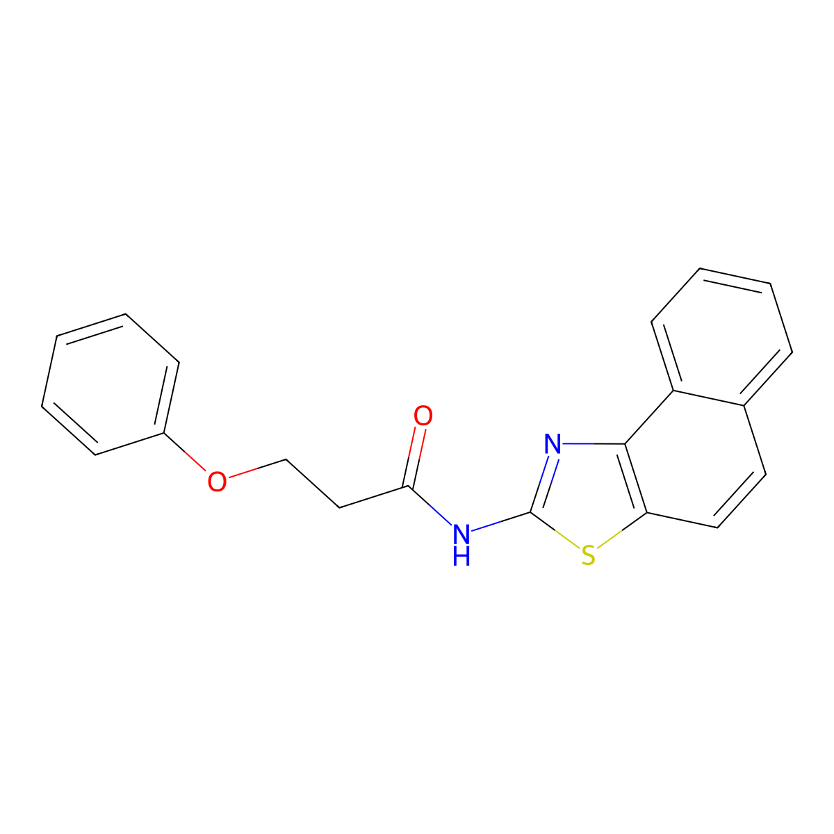 N-(naphtho[1,2-d]thiazol-2-yl)-3-phenoxypropanamide molecular structure, CAS 392249-57-9