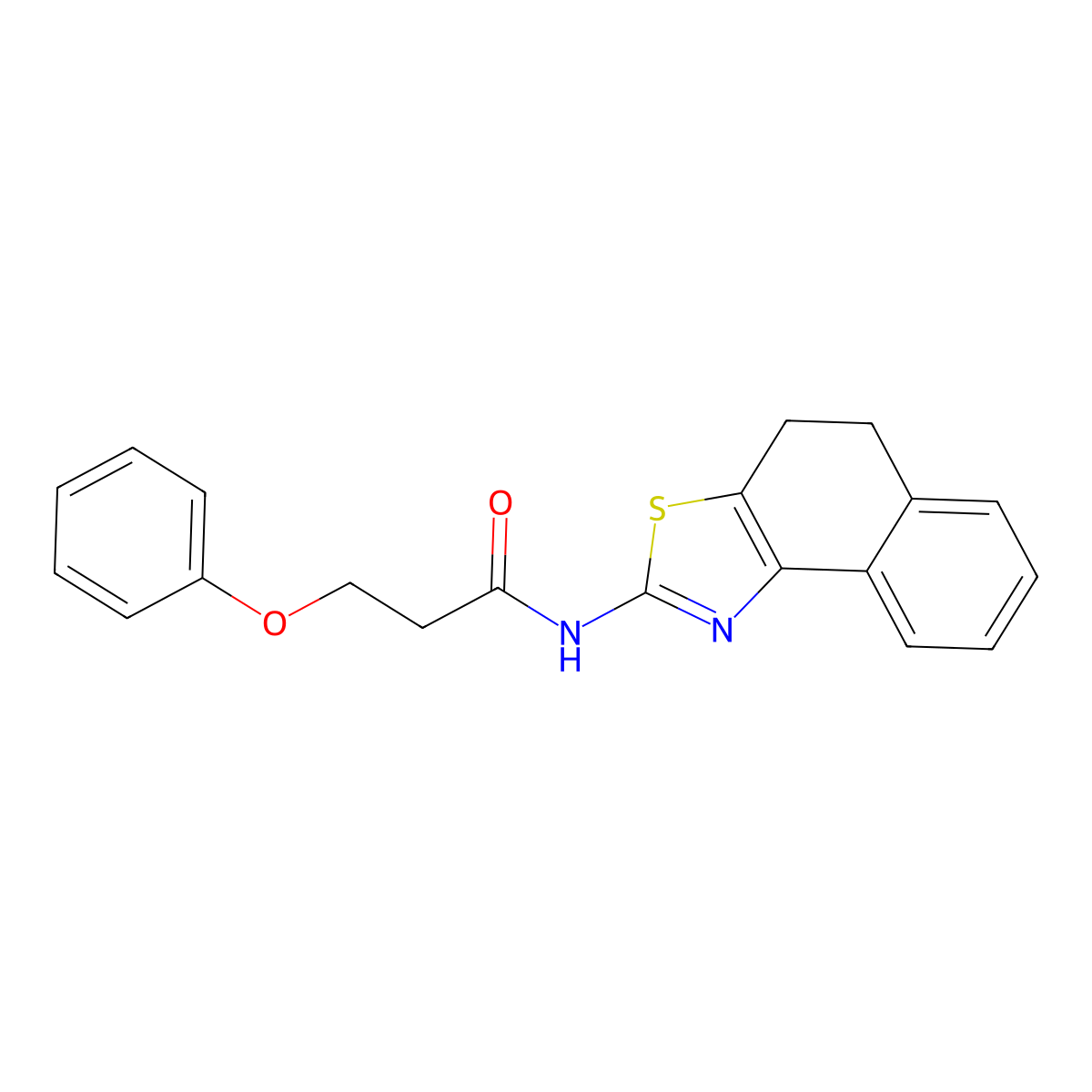 N-(4,5-dihydronaphtho[1,2-d]thiazol-2-yl)-3-phenoxypropanamide molecular structure, CAS 392249-60-4
