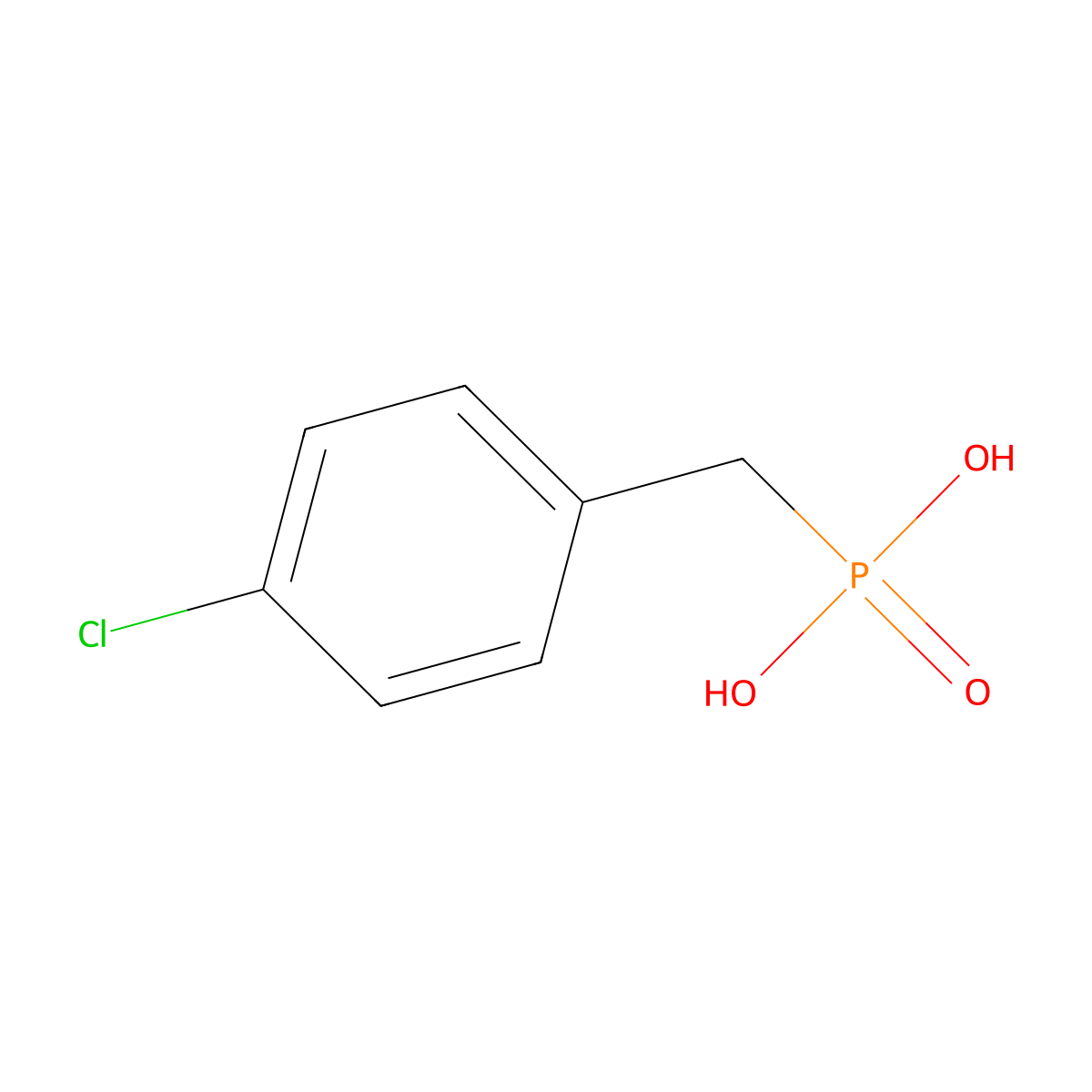 (4-Chloro-benzyl)-phosphonic acid molecular structure, CAS 39225-05-3