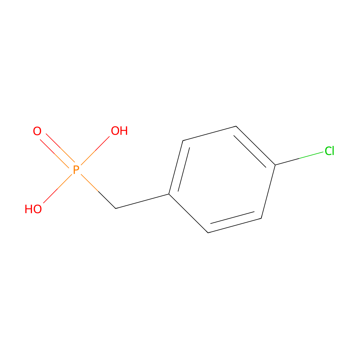 (4-Chloro-benzyl)-phosphonic acid molecular structure, CAS 39225-05-3