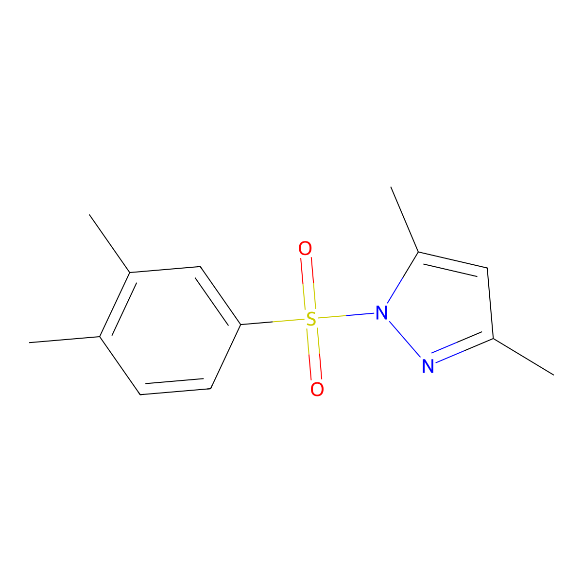 1-(3,4-Dimethyl-benzenesulfonyl)-3,5-dimethyl-1H-pyrazole molecular structure, CAS 392251-41-1