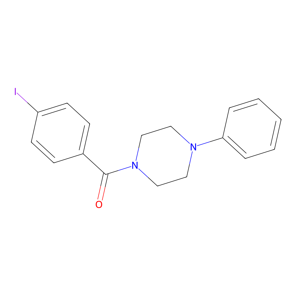 1-(4-Iodobenzoyl)-4-phenylpiperazine molecular structure, CAS 392251-44-4