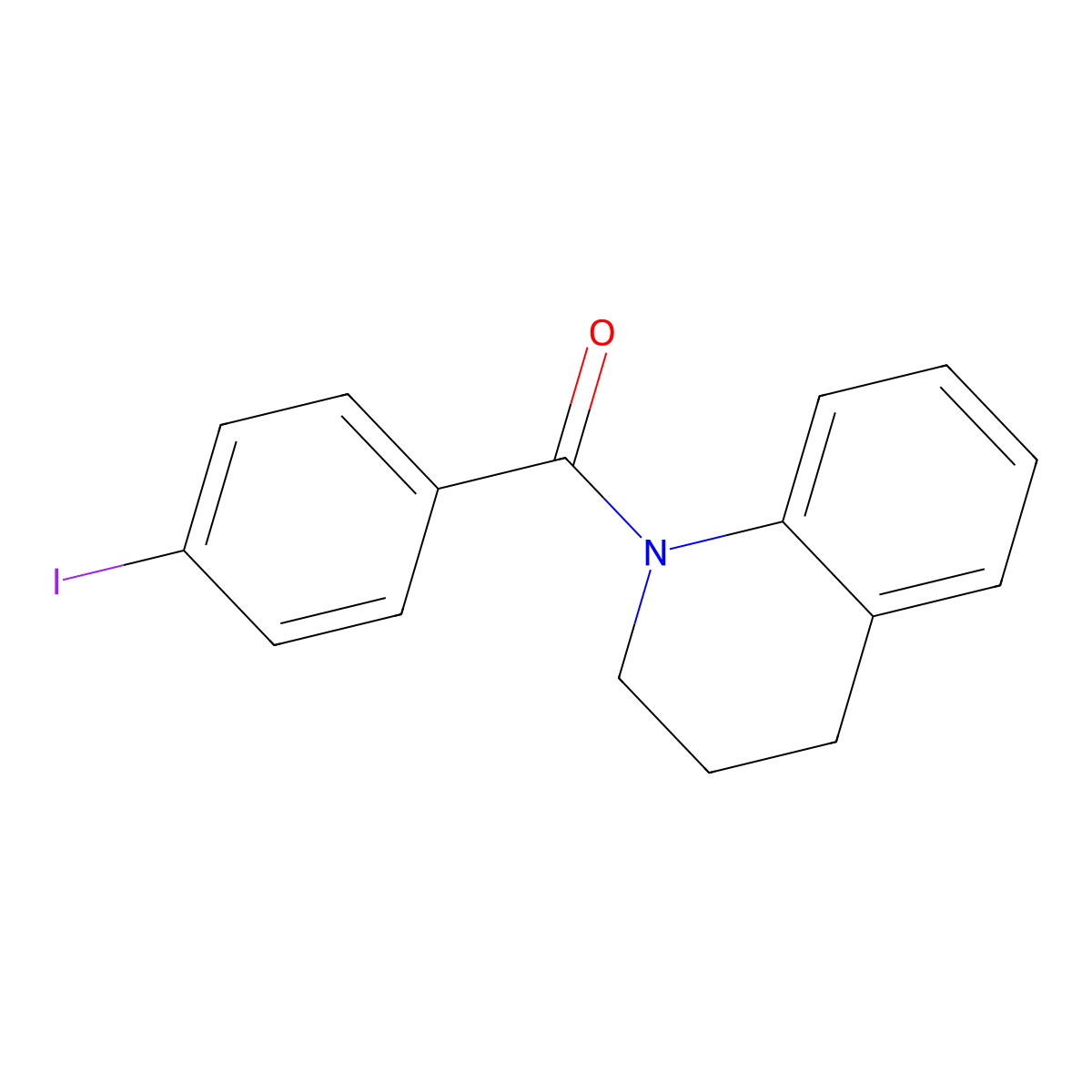 (3,4-Dihydro-2H-quinolin-1-yl)-(4-iodo-phenyl)-methanone molecular structure, CAS 392251-46-6
