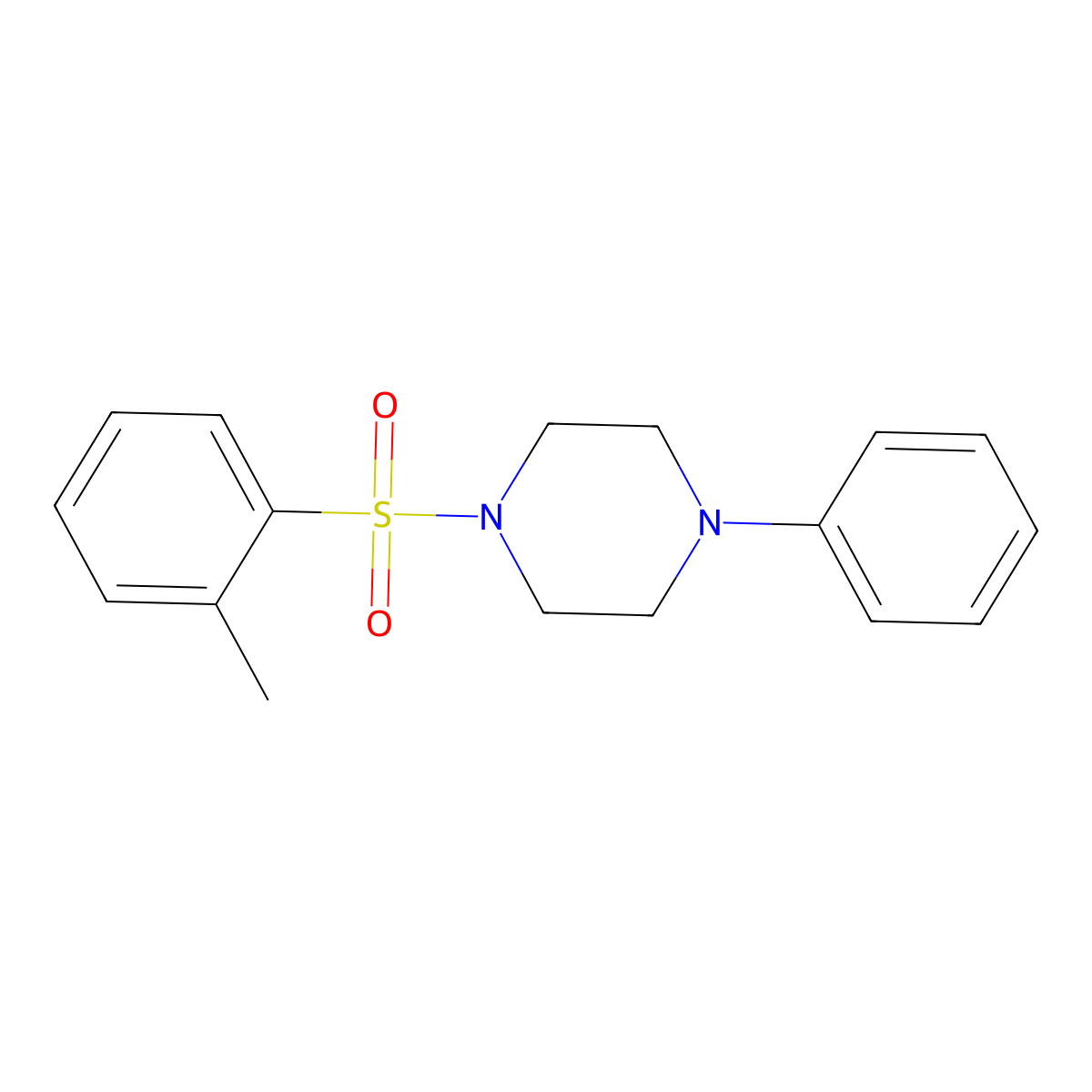 1-(2-Methylbenzenesulfonyl)-4-phenylpiperazine molecular structure, CAS 392251-48-8