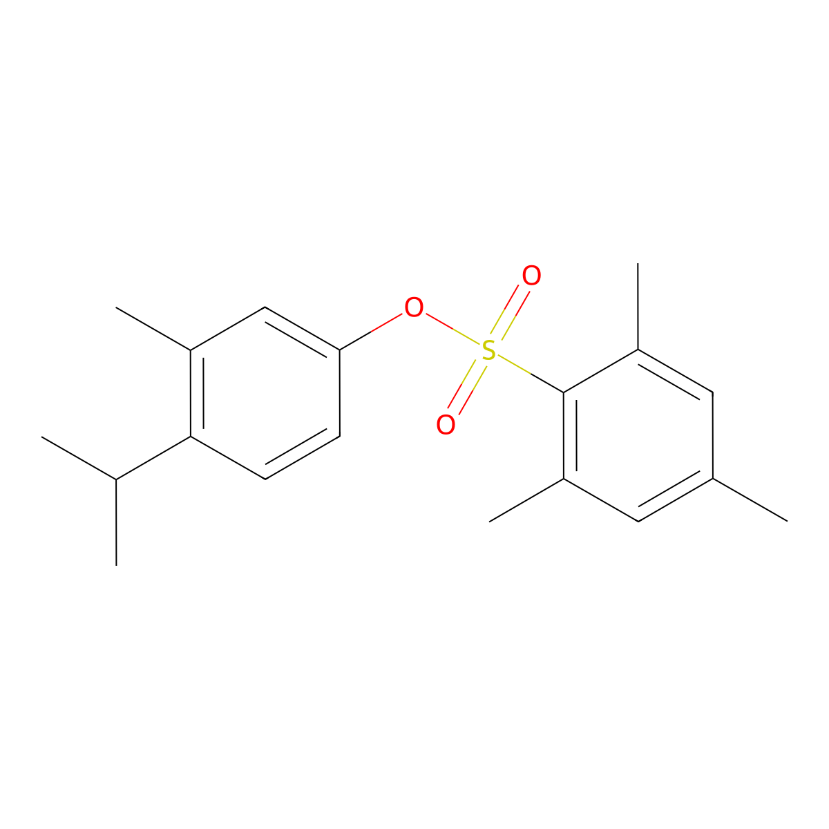 4-Isopropyl-3-methylphenyl 2,4,6-trimethylbenzenesulfonate molecular structure, CAS 392251-49-9