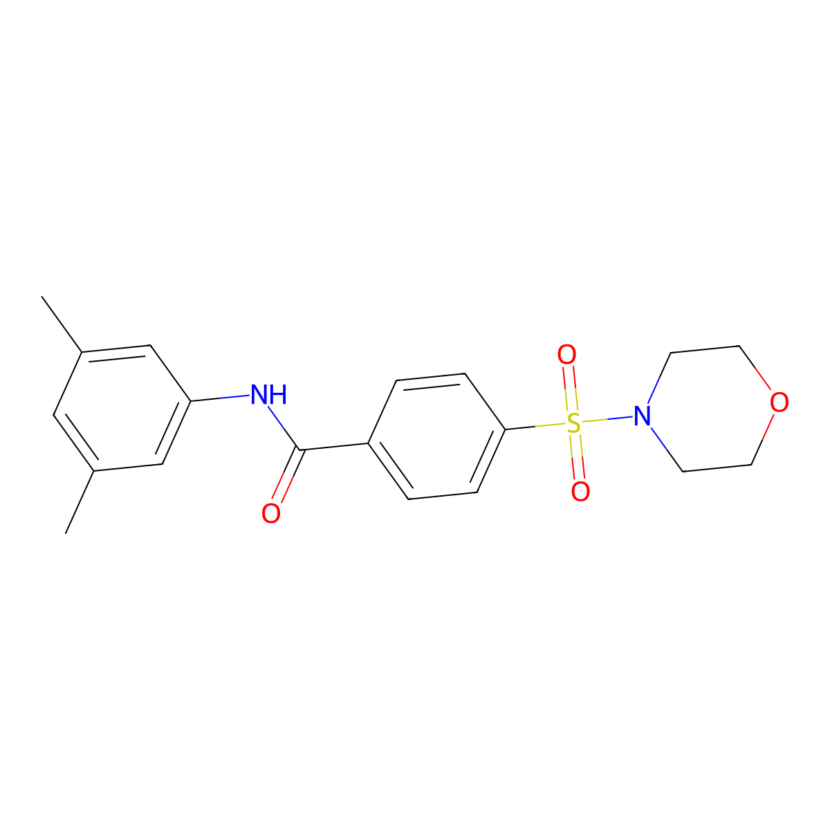 N-(3,5-dimethylphenyl)-4-(morpholinosulfonyl)benzamide molecular structure, CAS 392251-69-3