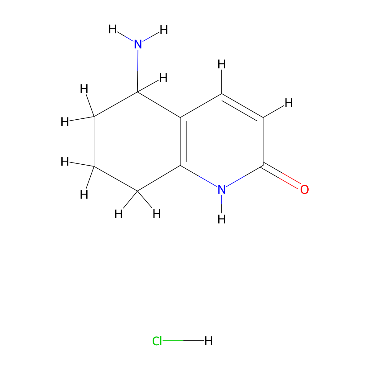 5-Amino-1,2,5,6,7,8-hexahydroquinolin-2-one hydrochloride molecular structure, CAS 39226-87-4
