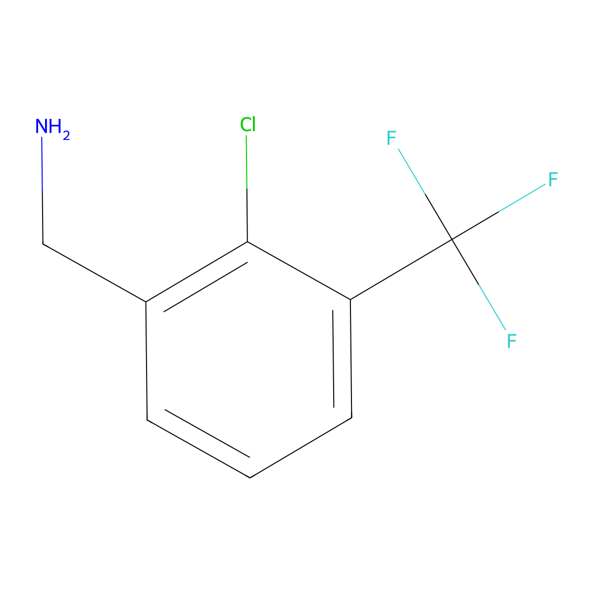 2-Chloro-3-(trifluoromethyl)benzylamine molecular structure, CAS 39226-96-5