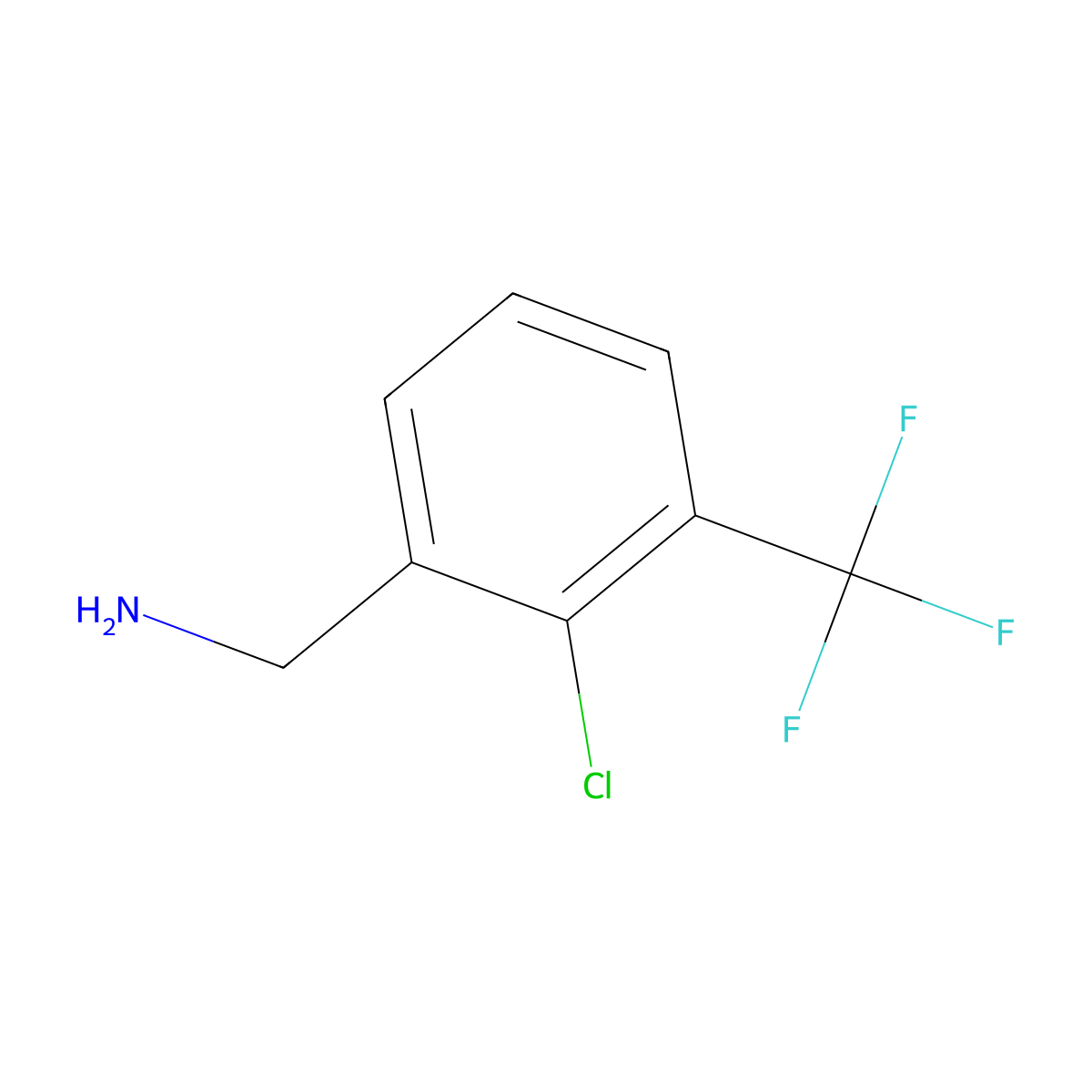 2-Chloro-3-(trifluoromethyl)benzylamine molecular structure, CAS 39226-96-5
