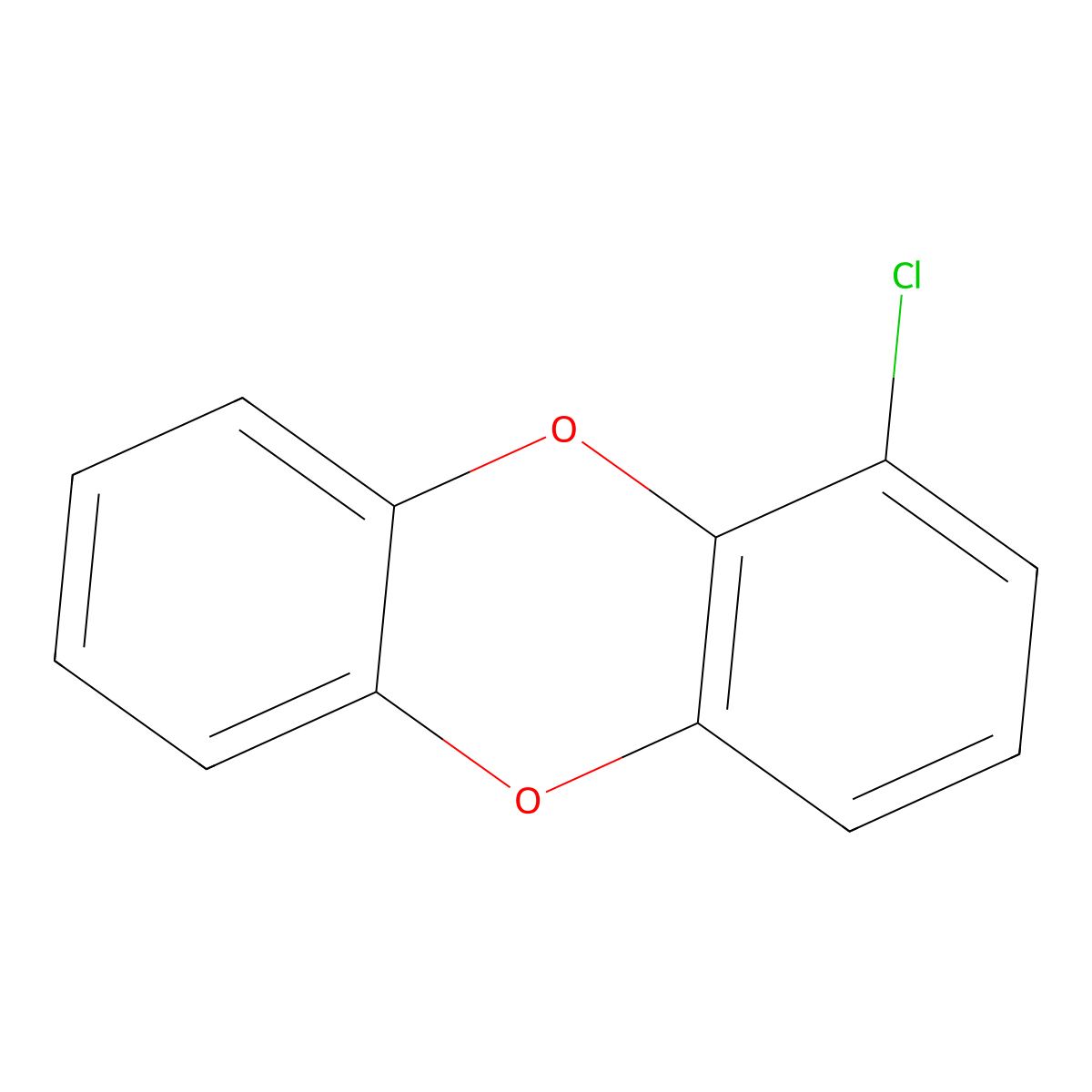 1-Chlorodibenzo-P-dioxin molecular structure, CAS 39227-53-7