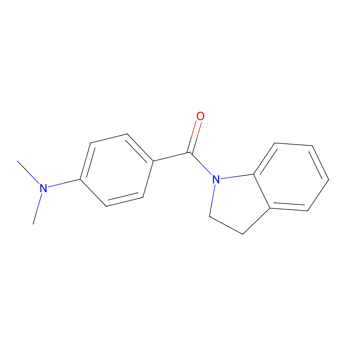 (4-(Dimethylamino)phenyl)(indolin-1-yl)methanone molecular structure, CAS 392289-96-2