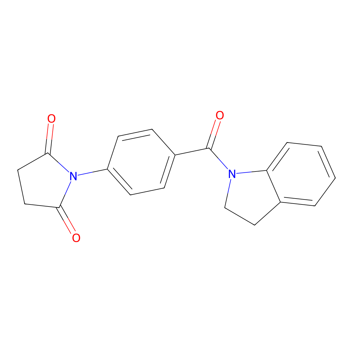 1-(4-(Indoline-1-carbonyl)phenyl)pyrrolidine-2,5-dione molecular structure, CAS 392289-97-3