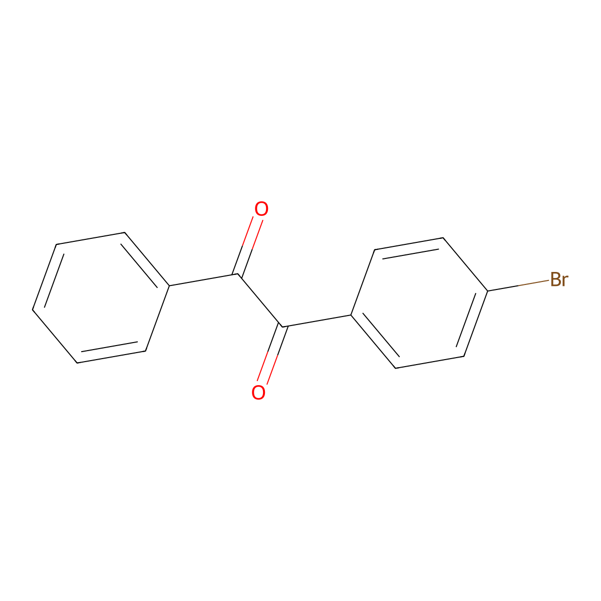 1-(4-Bromophenyl)-2-phenylethane-1,2-dione molecular structure, CAS 39229-12-4