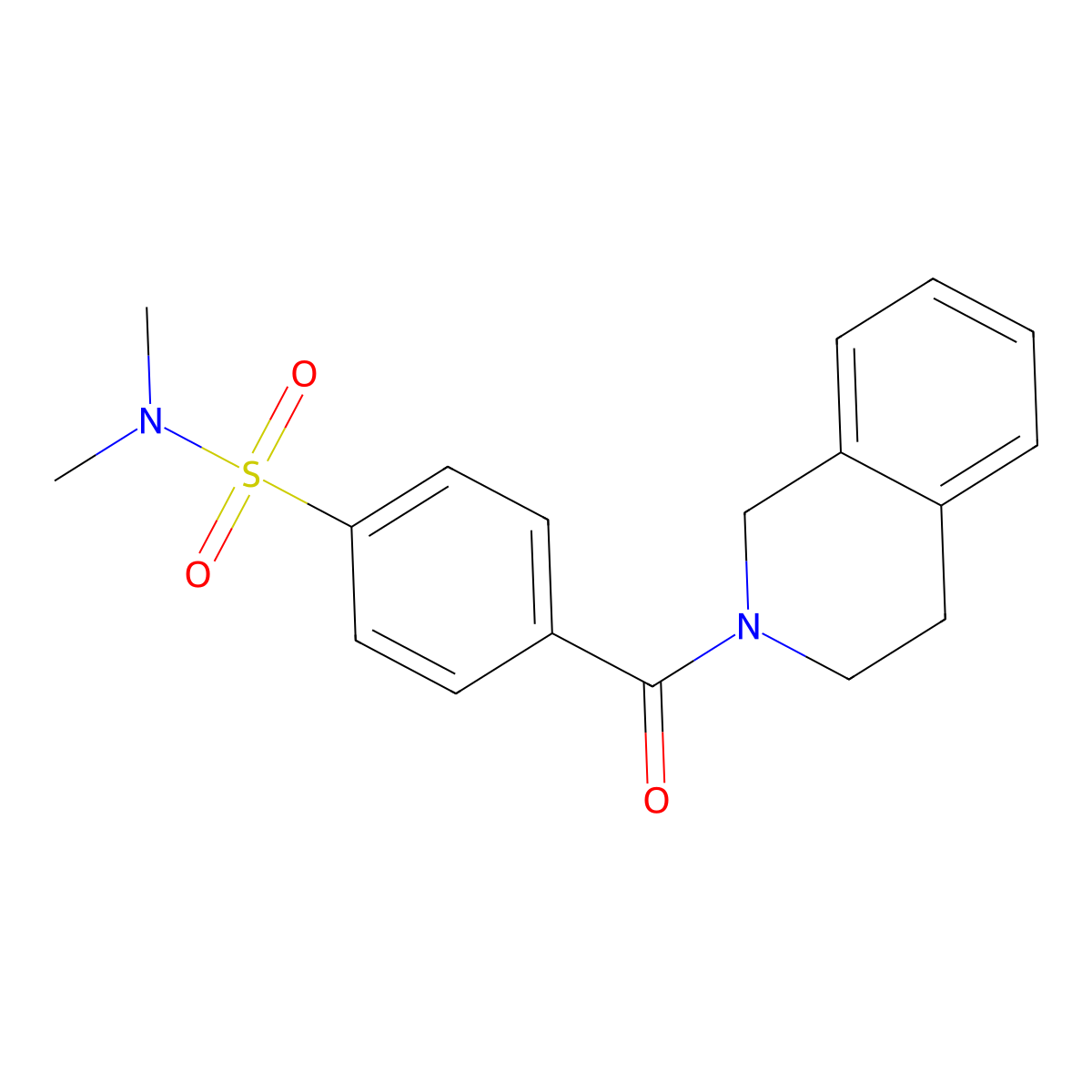 4-(3,4-dihydro-1H-isoquinoline-2-carbonyl)-N,N-dimethylbenzenesulfonamide molecular structure, CAS 392290-00-5