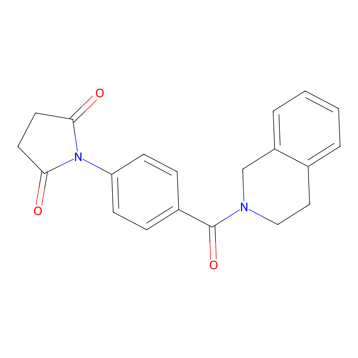 1-(4-(1,2,3,4-Tetrahydroisoquinoline-2-carbonyl)phenyl)pyrrolidine-2,5-dione molecular structure, CAS 392290-03-8