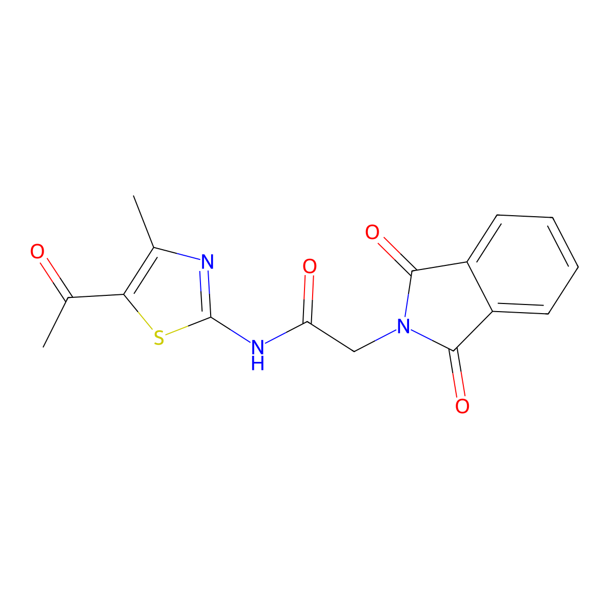 N-(5-acetyl-4-methylthiazol-2-yl)-2-(1,3-dioxoisoindolin-2-yl)acetamide molecular structure, CAS 392290-20-9
