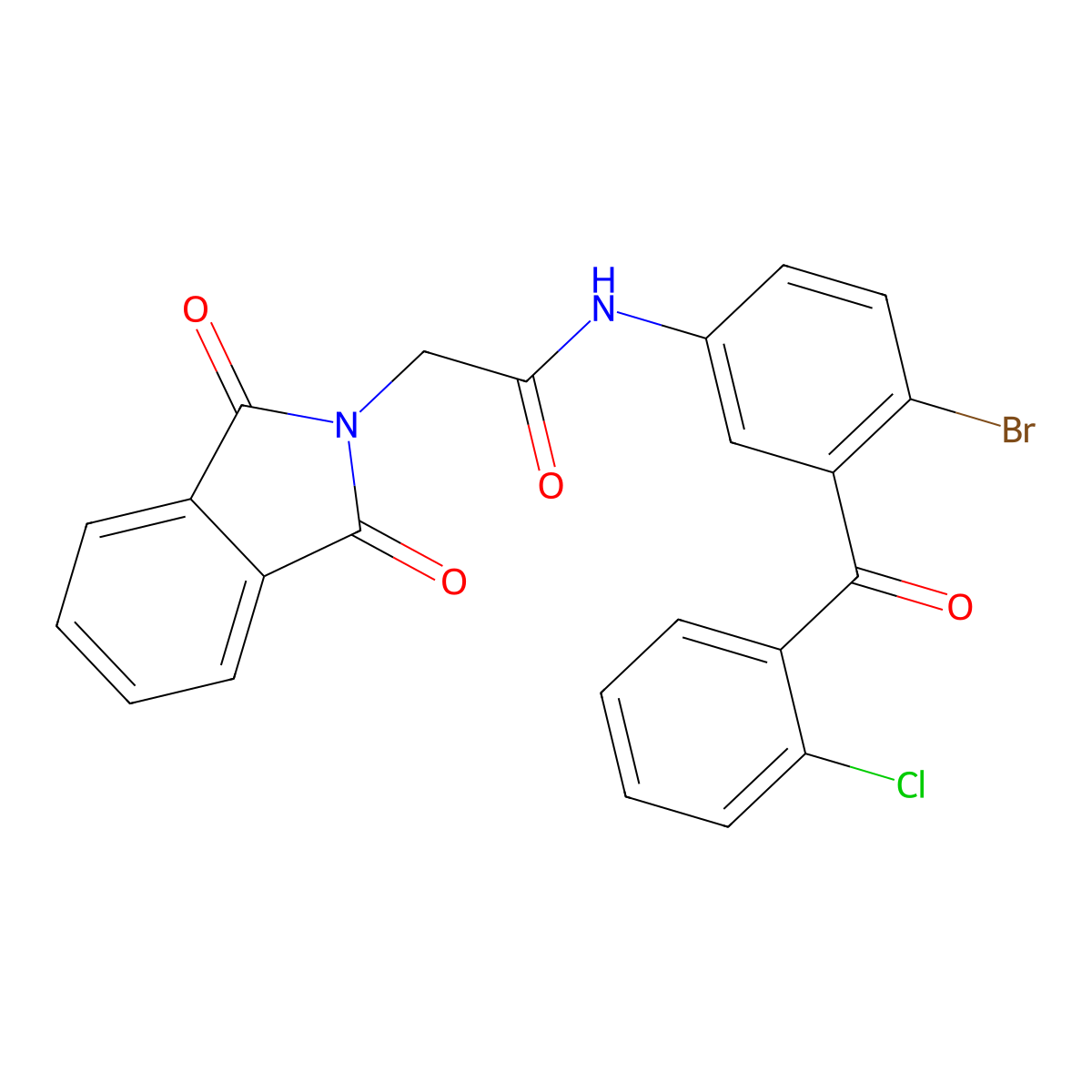 N-[4-bromo-3-(2-chlorobenzoyl)phenyl]-2-(1,3-dioxoisoindol-2-yl)acetamide molecular structure, CAS 392290-22-1