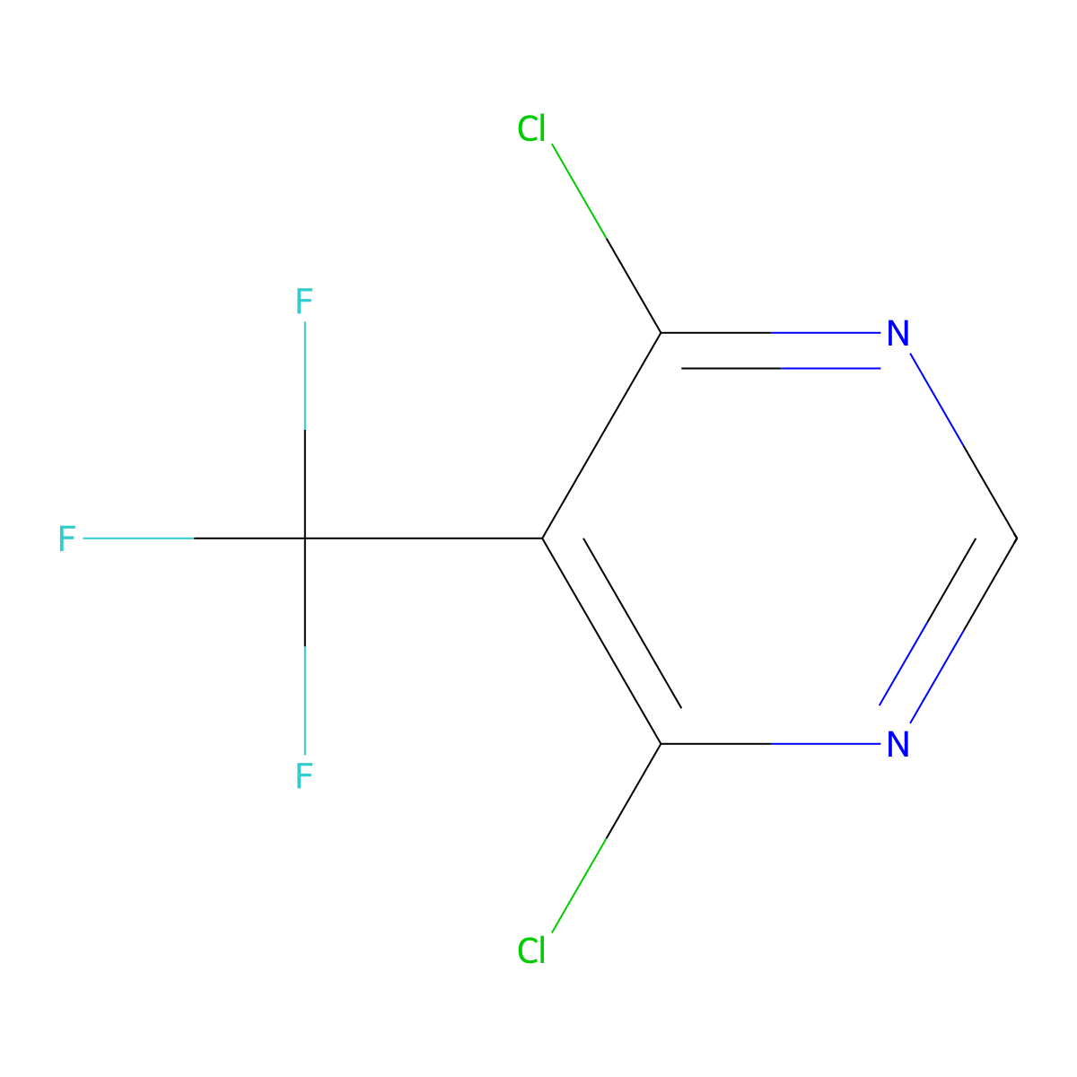 4,6-Dichloro-5-(trifluoromethyl)pyrimidine molecular structure, CAS 392298-44-1