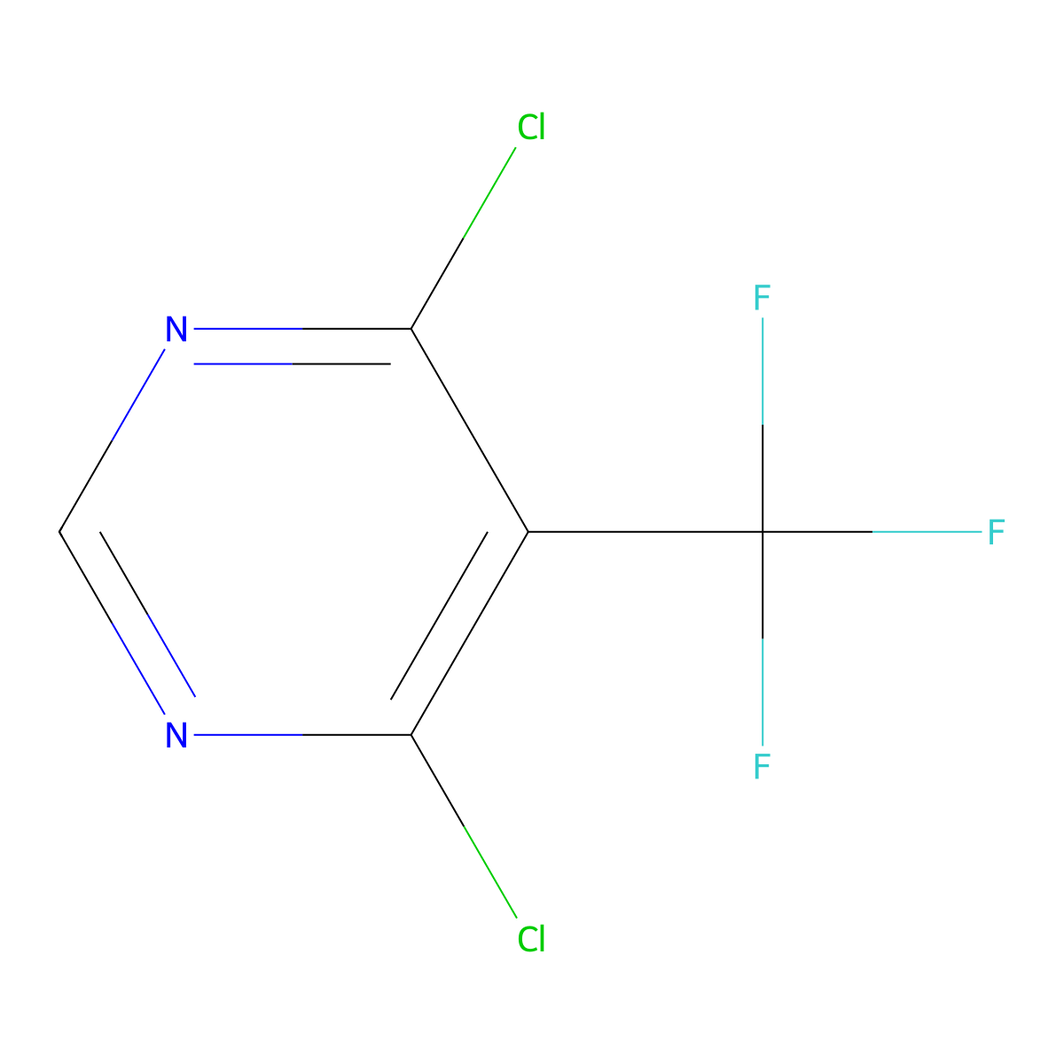 4,6-Dichloro-5-(trifluoromethyl)pyrimidine molecular structure, CAS 392298-44-1