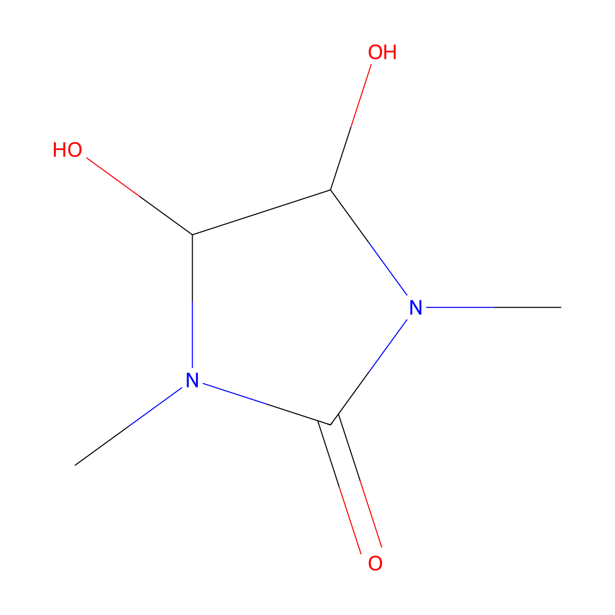 4,5-Dihydroxy-1,3-dimethylimidazolidin-2-one molecular structure, CAS 3923-79-3
