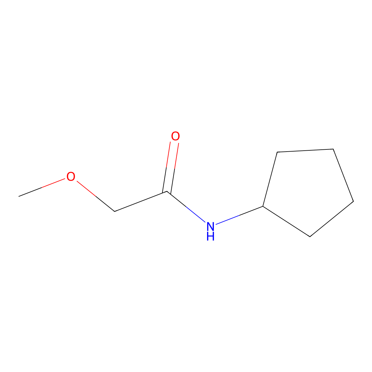 N-cyclopentyl-2-methoxyacetamide molecular structure, CAS 392308-24-6